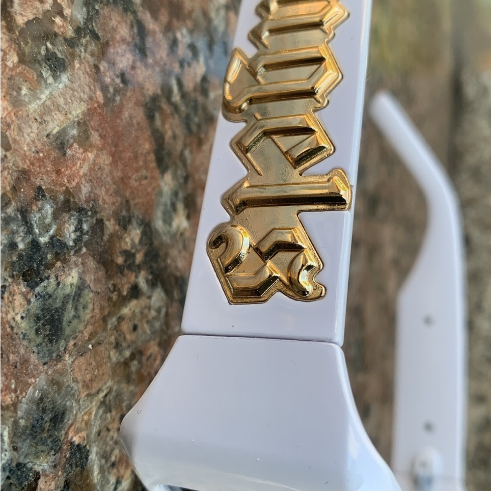 Palm Angels White and Gold Sunglasses